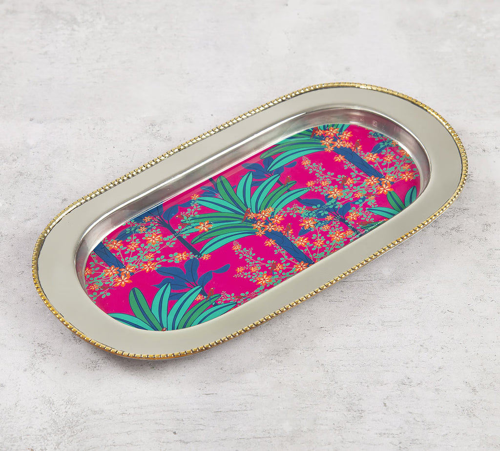 Royal Palms Steel Serving Tray