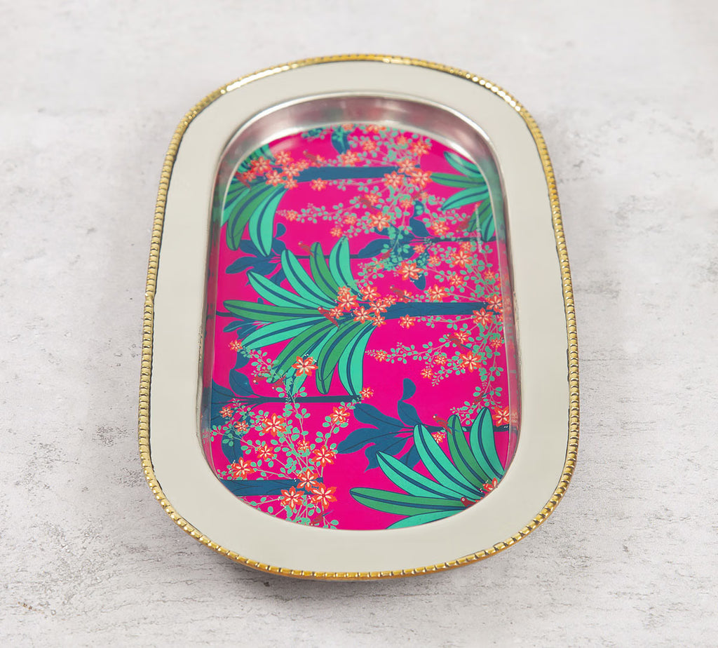 Royal Palms Steel Serving Tray